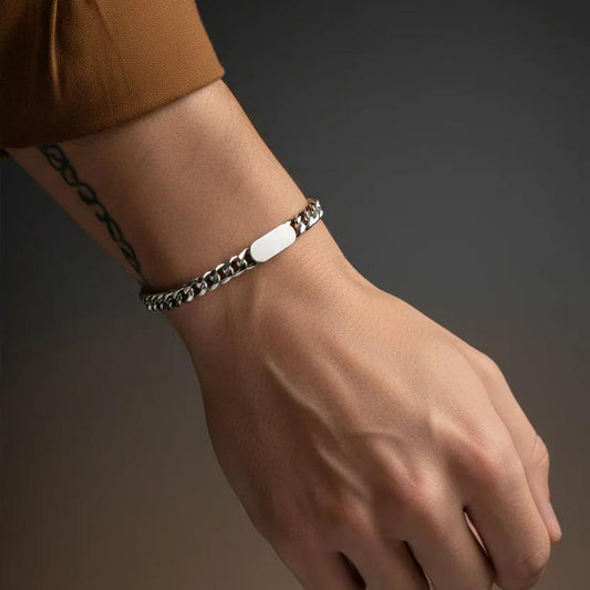 Stylish personalized cuban link bracelet for men featuring a sleek design and smooth finish