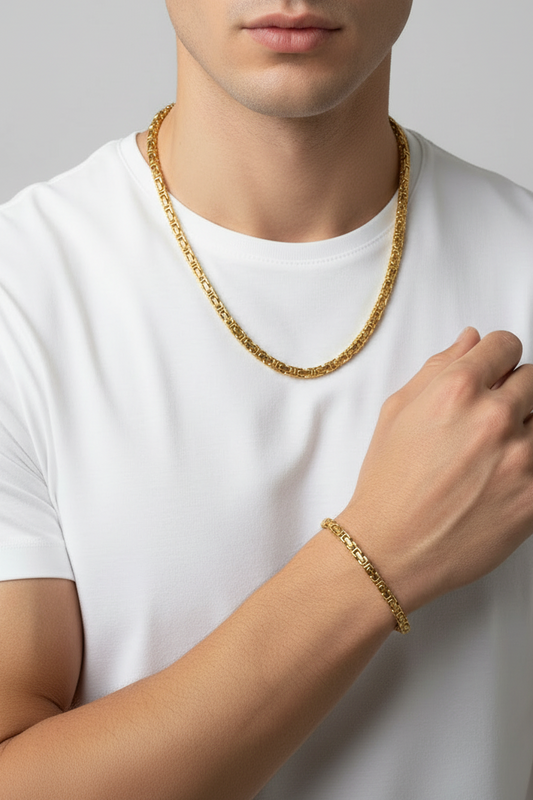 Byzantine Luxe Set – Byzantine Bracelet & Chain Combo