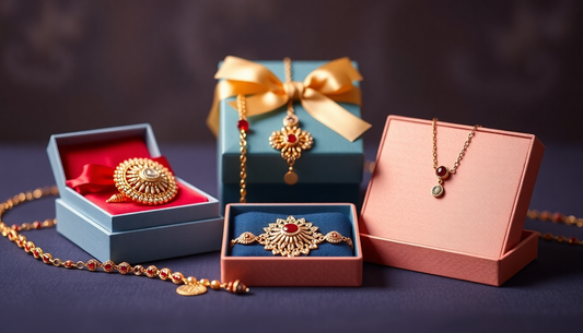 Elegant Rakshabandhan jewellery gifts displayed beautifully
