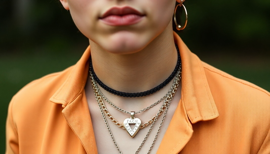 Trendy layered necklaces showcasing customised pieces from the Personalized Jewelry collection