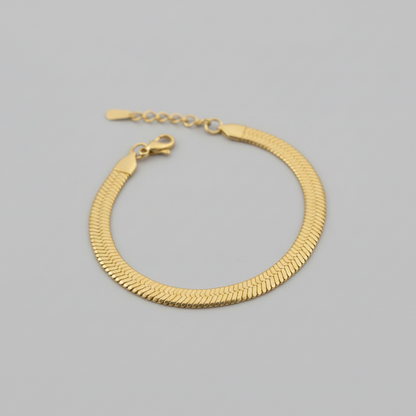 Snake Chain Bracelet 14K Gold plated Stainless Steel