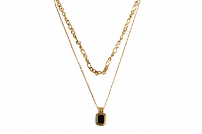 18K Gold Plated Dual-Strand Layered Necklace – Minimal Chic