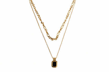 18K Gold Plated Dual-Strand Layered Necklace – Minimal Chic