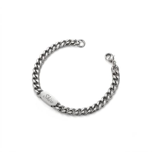 Personalized Cuban Link Bracelet for Men by Lustre of Love