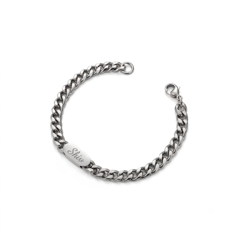Personalized Cuban Link Bracelet for Men by Lustre of Love