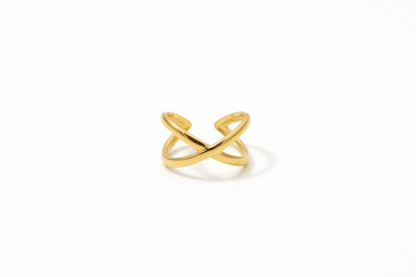 Cross Design Adjustable Size Stainless Steel Ring