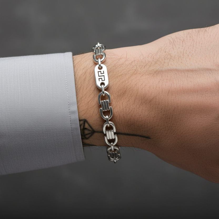 Stylish Givenchy bracelet in silver, featuring linked chain design for modern accessories