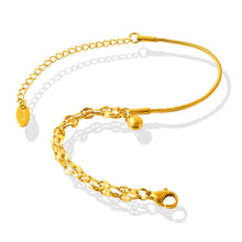 Orb And Link Bracelet - Stainless Steel 18k Gold PVD Plated
