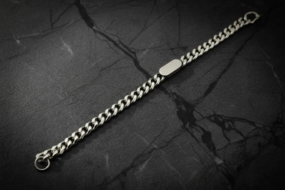 Stylish Lustre of Love personalized cuban link bracelet for men with a sleek design and adjustable clasp