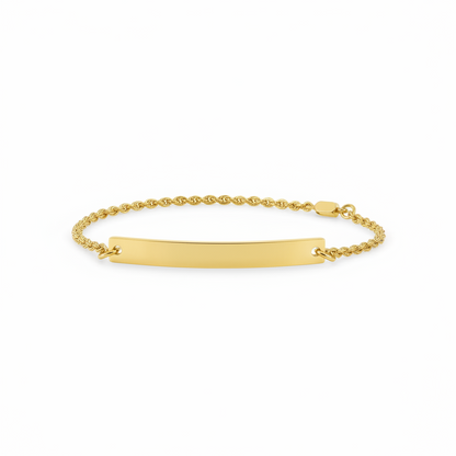 Customizable Minimalist Gold Bar Bracelet for Women Stainless Steel 316L
