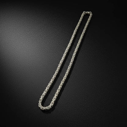 Lustre of Love Silver Byzantine Chain necklace with intricate links for elegant styling