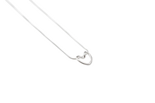 Silver Knot Heart Pendant Necklace Stainless Steel